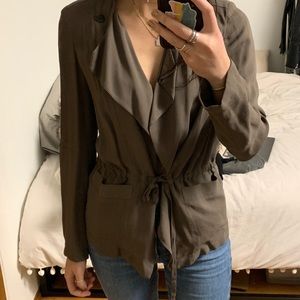 babaton tie waist blouse blazer cardigan